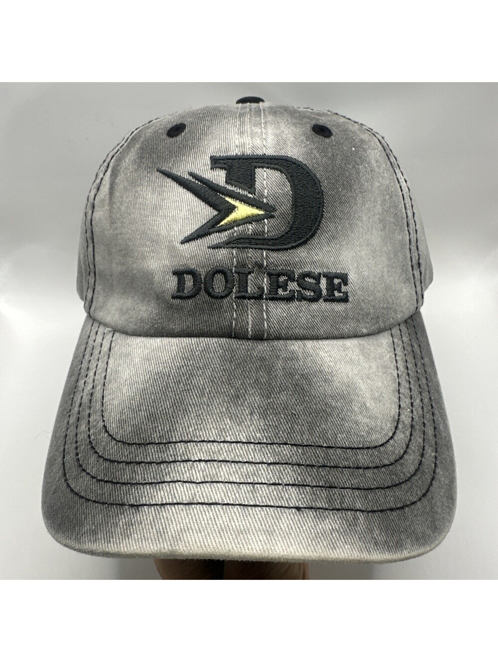 Dolese Embroidered Acid Wash Oklahoma Company Cap Baseball Hat